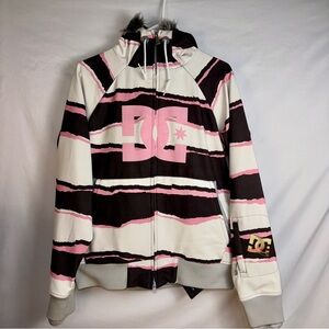 DC Gray and White Fleece Jacket